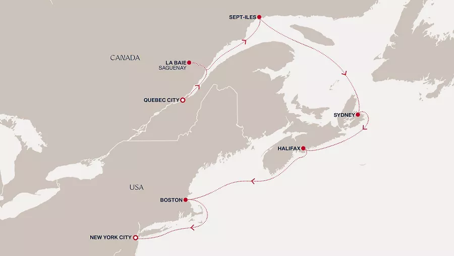 Map Explora IV Quebec - NY 2027